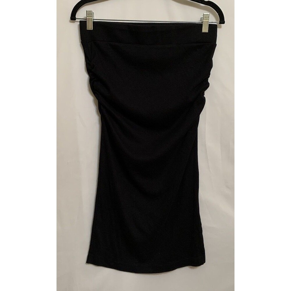 Michael Stars Womens Size Medium Dress Black Strapless Ruched Bodycon Tube